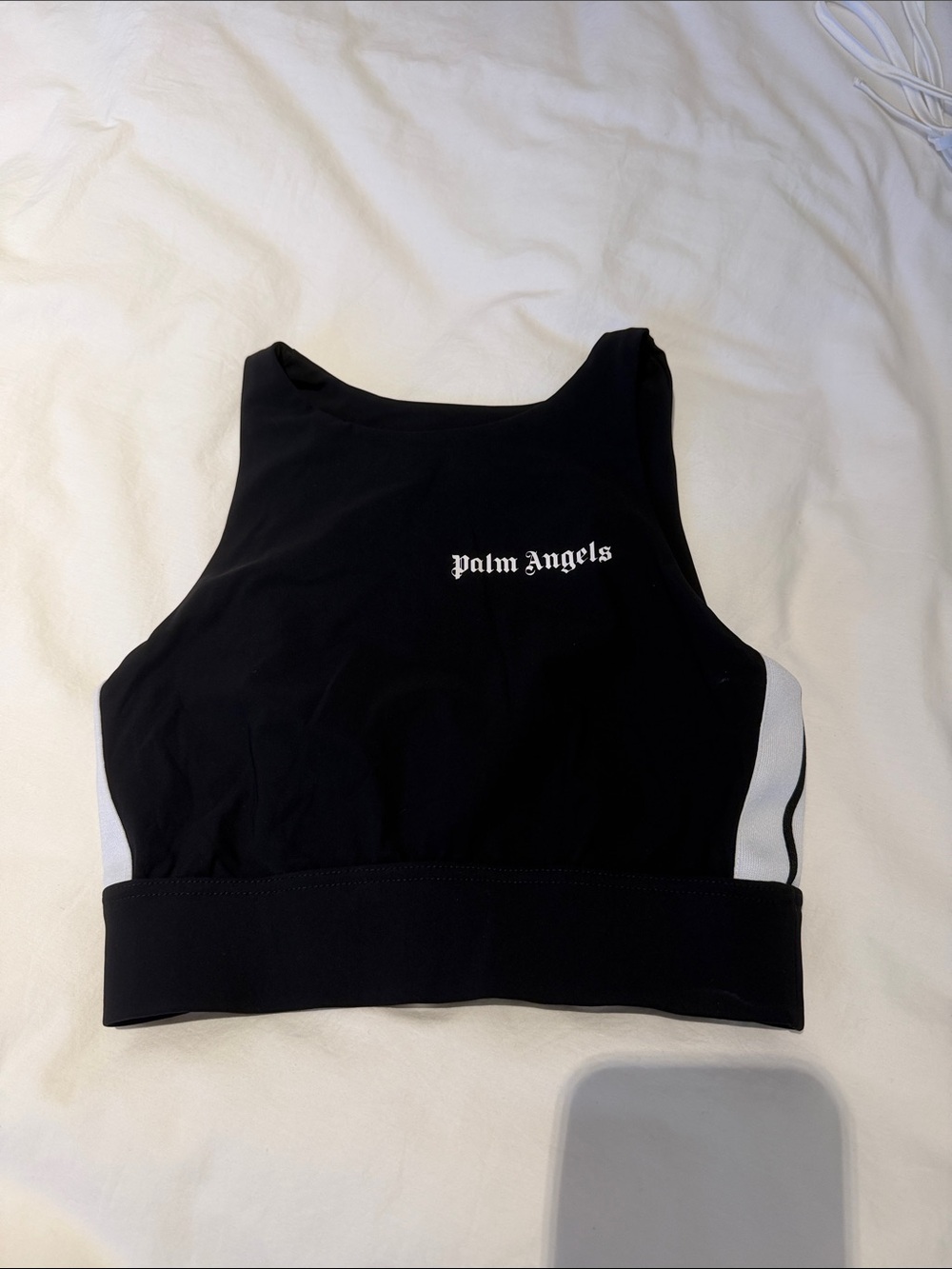Palm Angels Black & White Sports Crop Tank